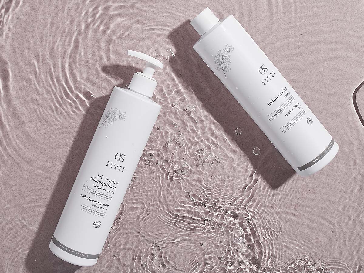 estime et sens duo lait tendre démaquillant et lotion tendre